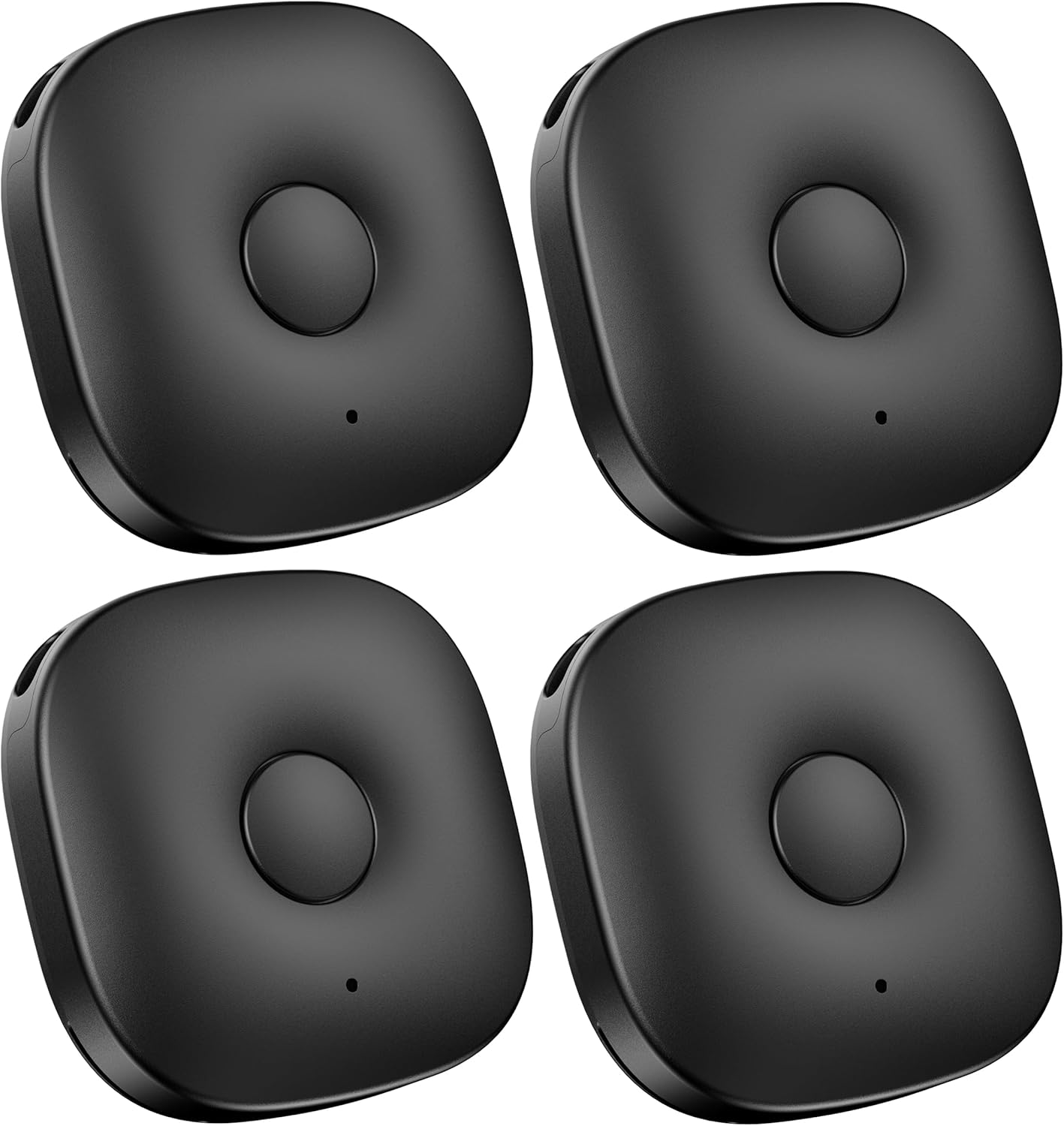 Tracker Air Tags 4 Pack, Bluetooth Tracker Works with Apple Find My (iOS Only), Waterproof, Replaceable Battery, Lost Mode, Smart Key Finder Item Locator for Bags, Keys, Suitcase