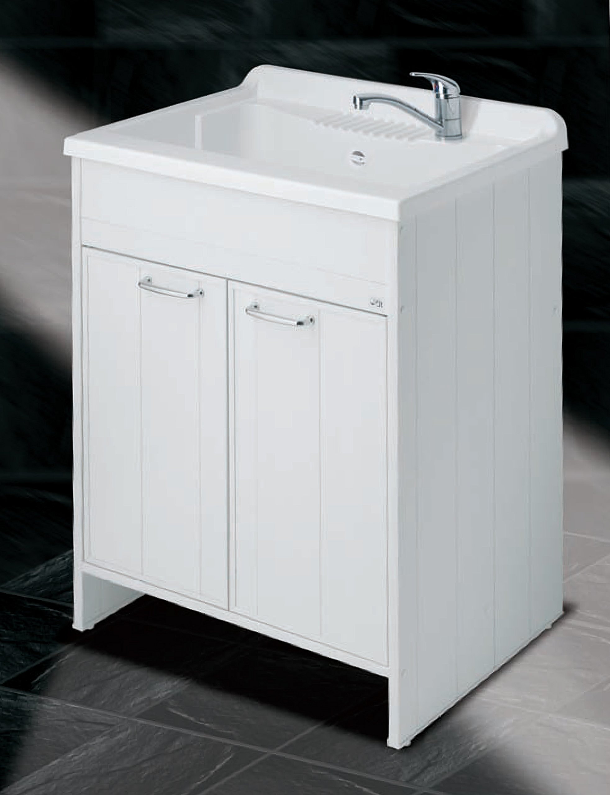 LAVATOIO PVC CON SPORTELLI 60X60IN KIT