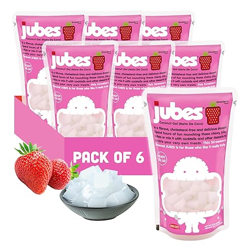 Jubes Nata De Coco - Paquete de 6 (fresa) Jubes Nata De Coco - Paquete de 6 (fresa)