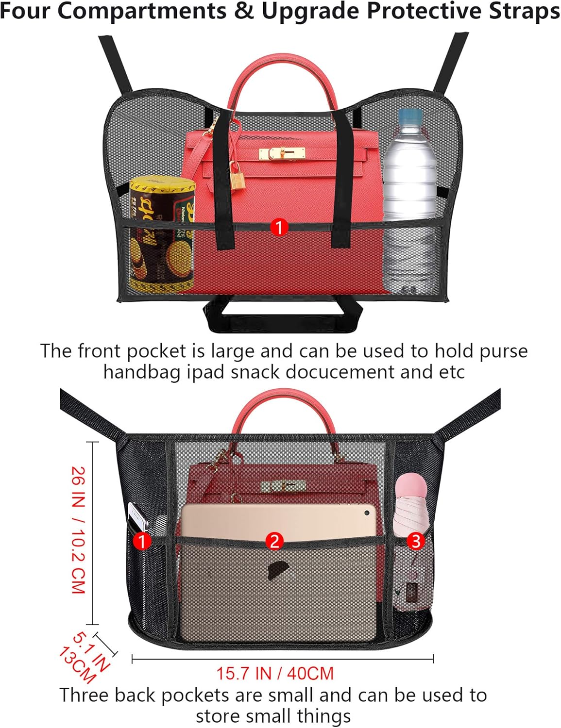 Organizer Backseat Handbag Compartments Headrest Image