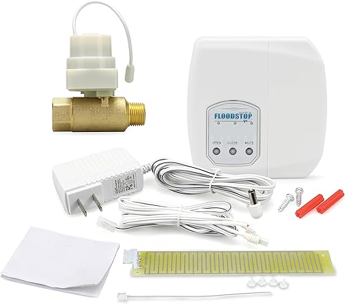 Miniatura 4 de FloodStop Kit de detector de fugas de calentador de agua con apagado automático de agua y alarmas visualesaudibles, 34 pulgadas NPT MIP x FIP
