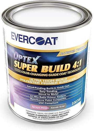 Everocat Optex Super Build - Superficie de imprimación de poliéster 4:1 para aluminio, acero y más, 128 onzas líquidas