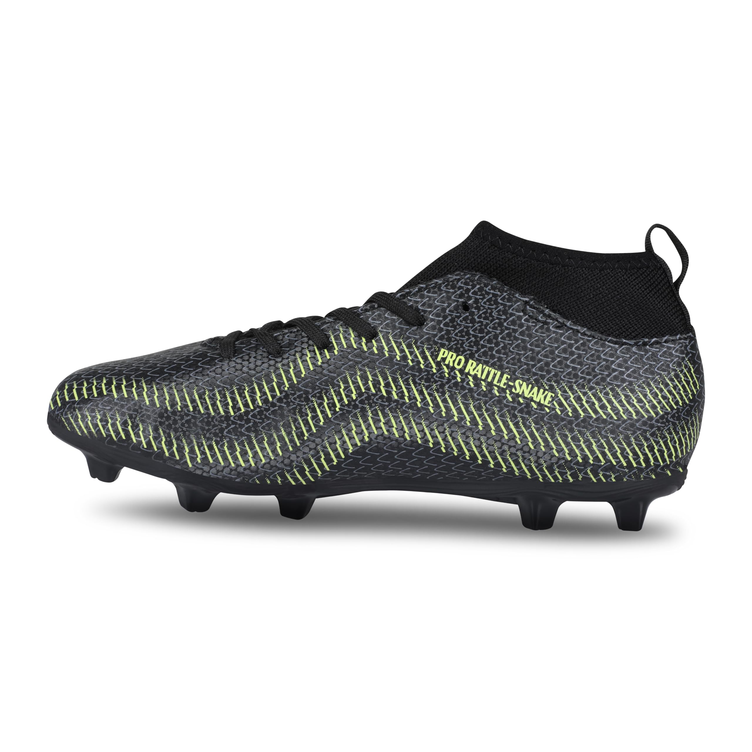 aivin Pro Rattle Snake Football Stud Black/Orange Football Shoes for Men-picture-27