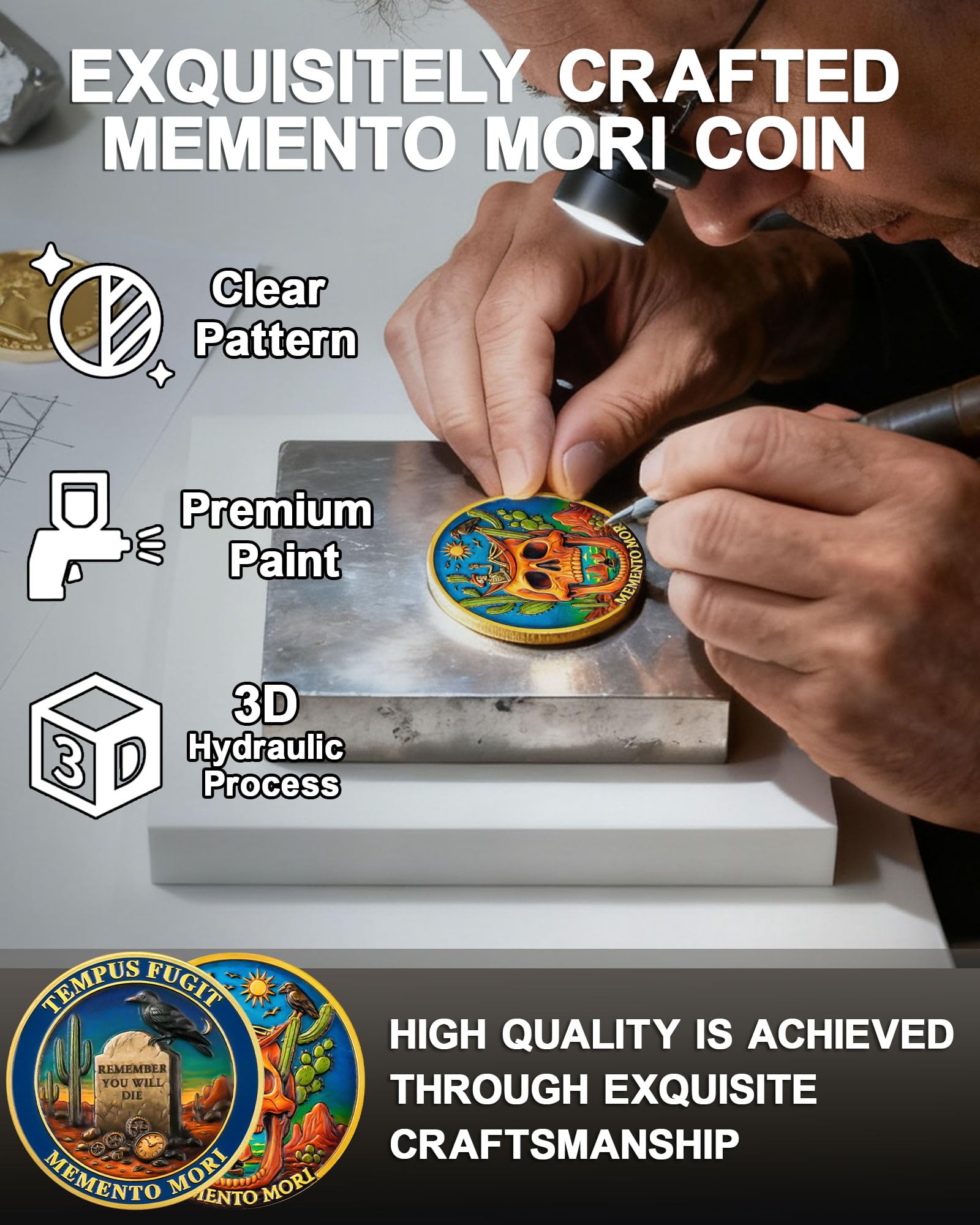 Desert Fantasy Memento Mori Coin - Image 2