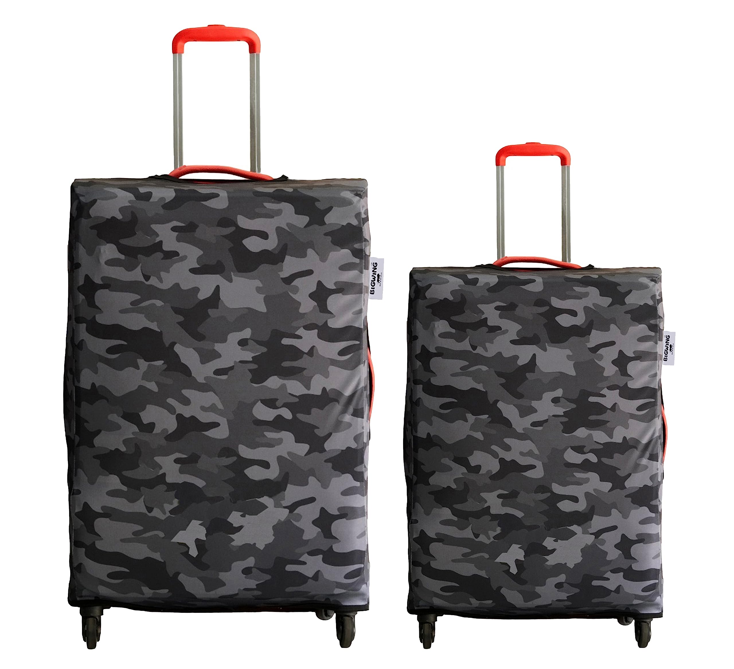 Protective Cover with Camouflage Print in Polyester Fabric for Small & Medium Size (20'-24' Inch 55-65 cm) Soft Luggage Trolley Bag Cover Combo Pack of 2 (Fitts Only On Fabric Trolley Bag)-image-8
