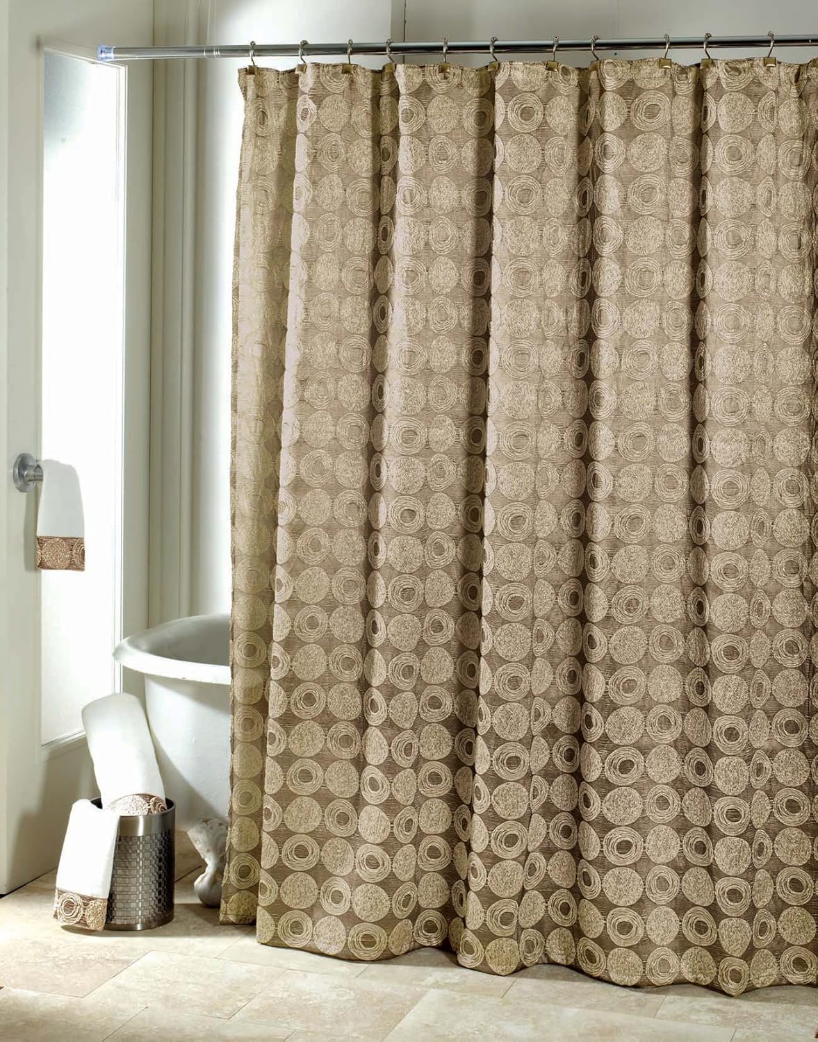 Avanti Linens - Fabric Shower Curtain, Guest Bathroom Essentials, Modern Home Decor (Galaxy Collection)