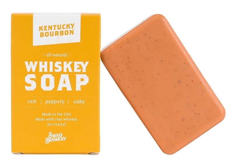 Sabonete de uísque Kentucky Bourbon Swag Brewery com aveia, sementes de damasco e extrato de alecrim