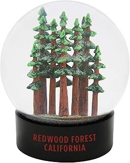 Redwoods California Fog Snow Globe Hand Painted