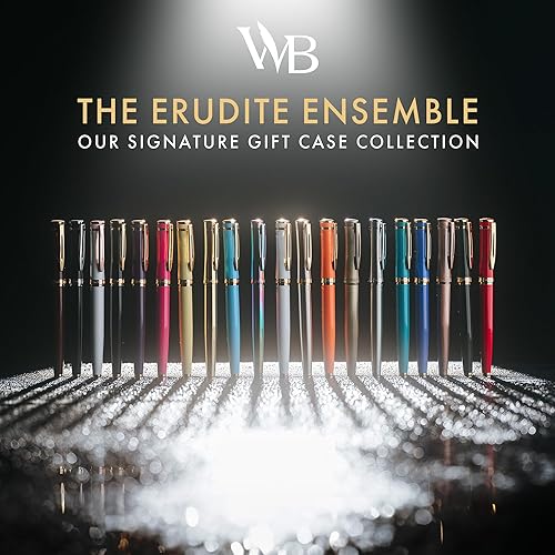 Miniatura 7 de Wordsworth & Black - Juego de pluma estilográfica, punta curvada, incluye 24 cartuchos de tinta y un cargador de tinta, caja de regalo, para hombres