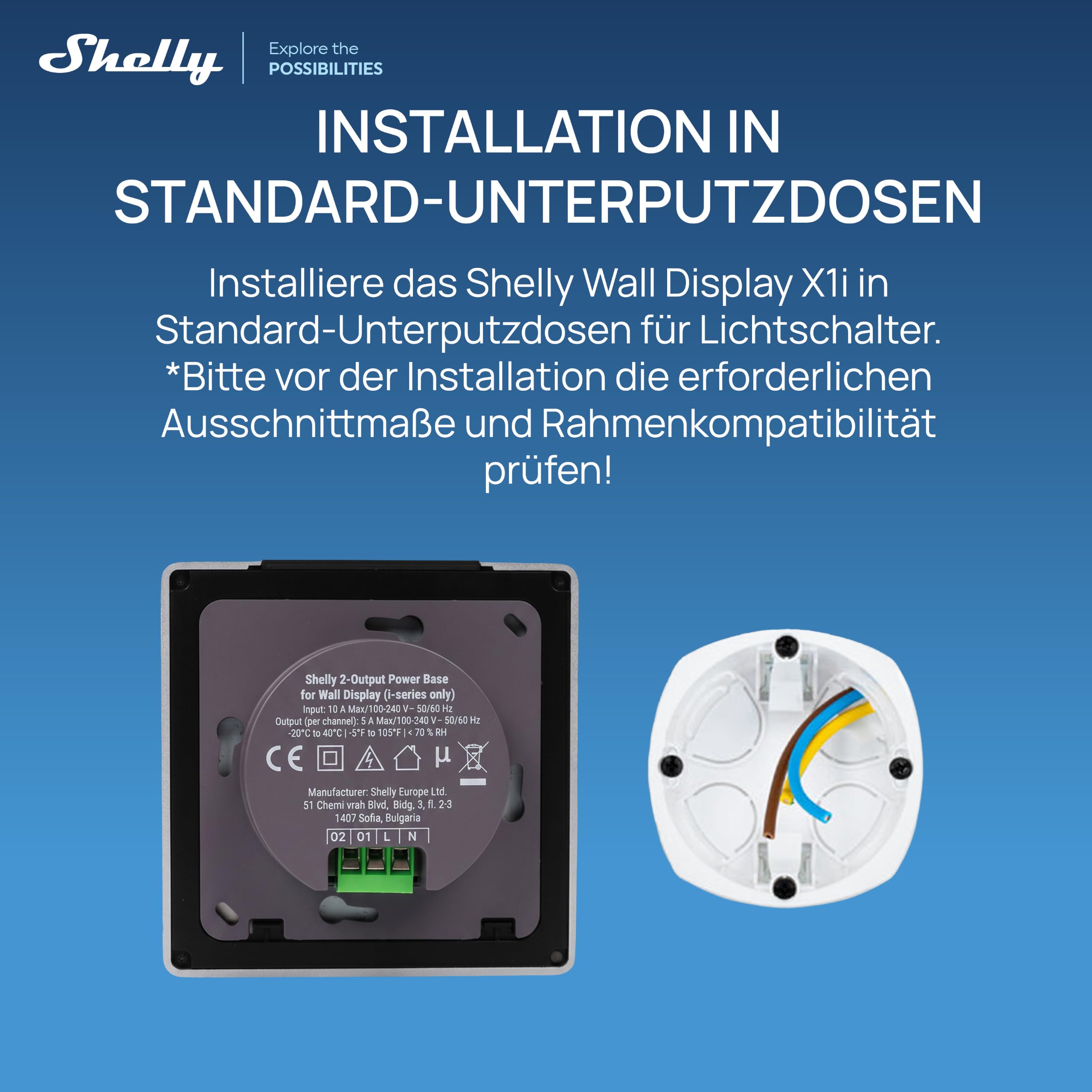 Shelly Wall Display X1i Silber - Smarte Bedienzentrale mit 4" Touchscreen, Integriertes Relais, Lichtsteuerung, Wi-Fi 6 & Bluetooth, Szenen, Smart Home Panel, Alexa & Google, Kein Hub Erforderlich