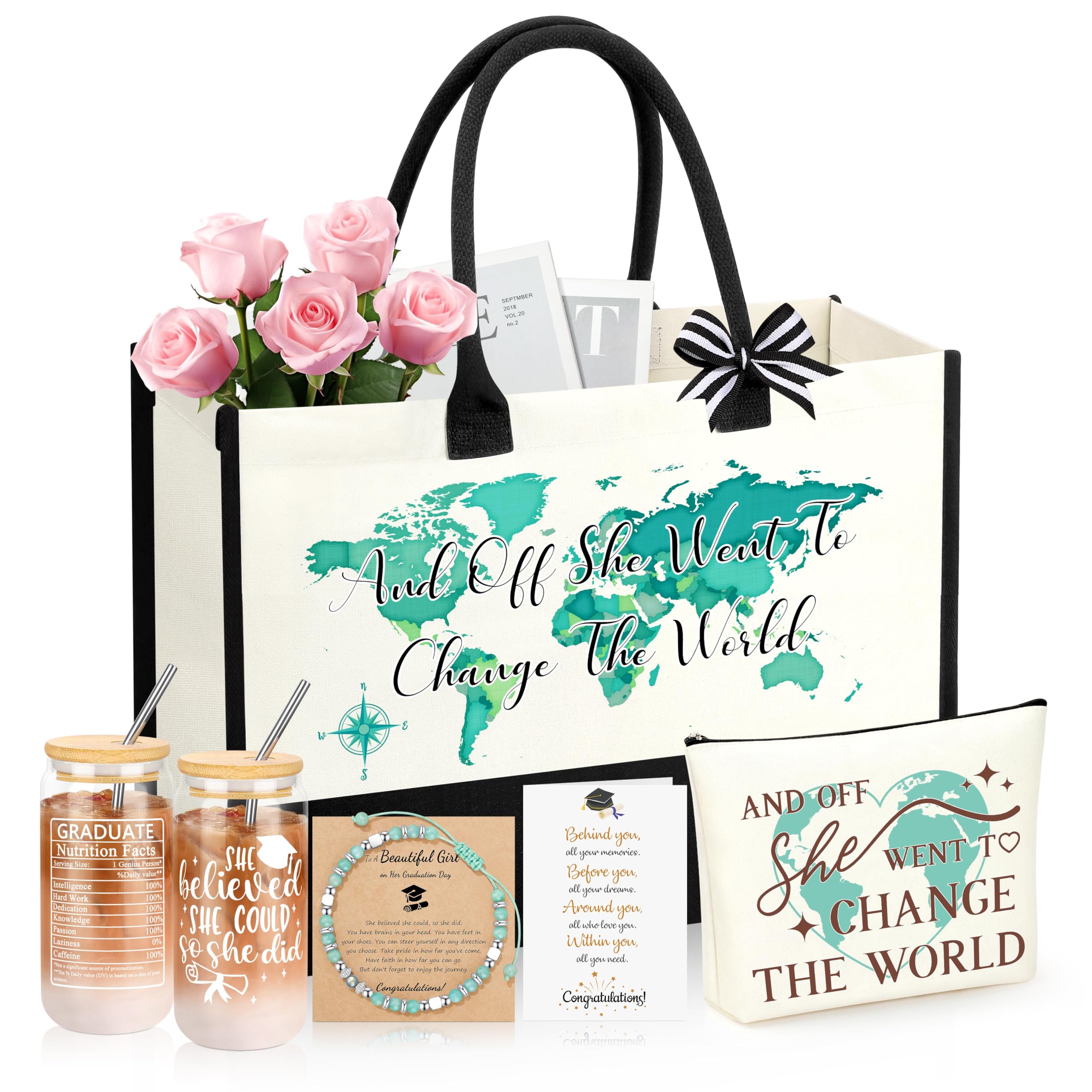 JSENGIFT Graduation Gifts for Her 2025, College Graduation Gifts for Women, Graduation Gift Basket for College High School, Class of 2025 Graduate Gifts
