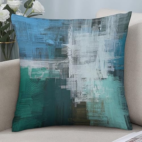 Miniatura 7 de Fundas de almohada de poliéster, fundas de almohada cuadradas decorativas de moda para sofá, cama, sofá de sala de estar, granja, 18 x 18 pulgadas