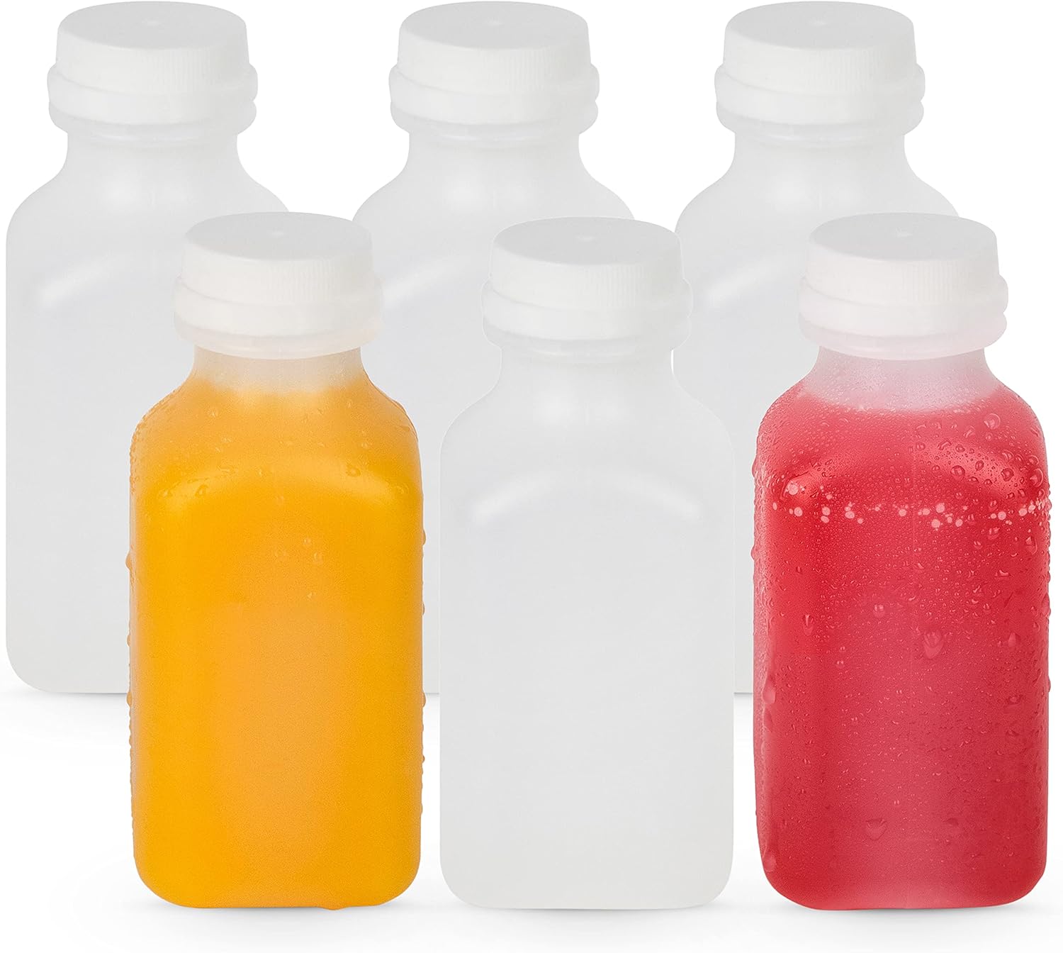 CUNTAIN juice bottles Set of 6 HDPE Plastic Juice Bottles