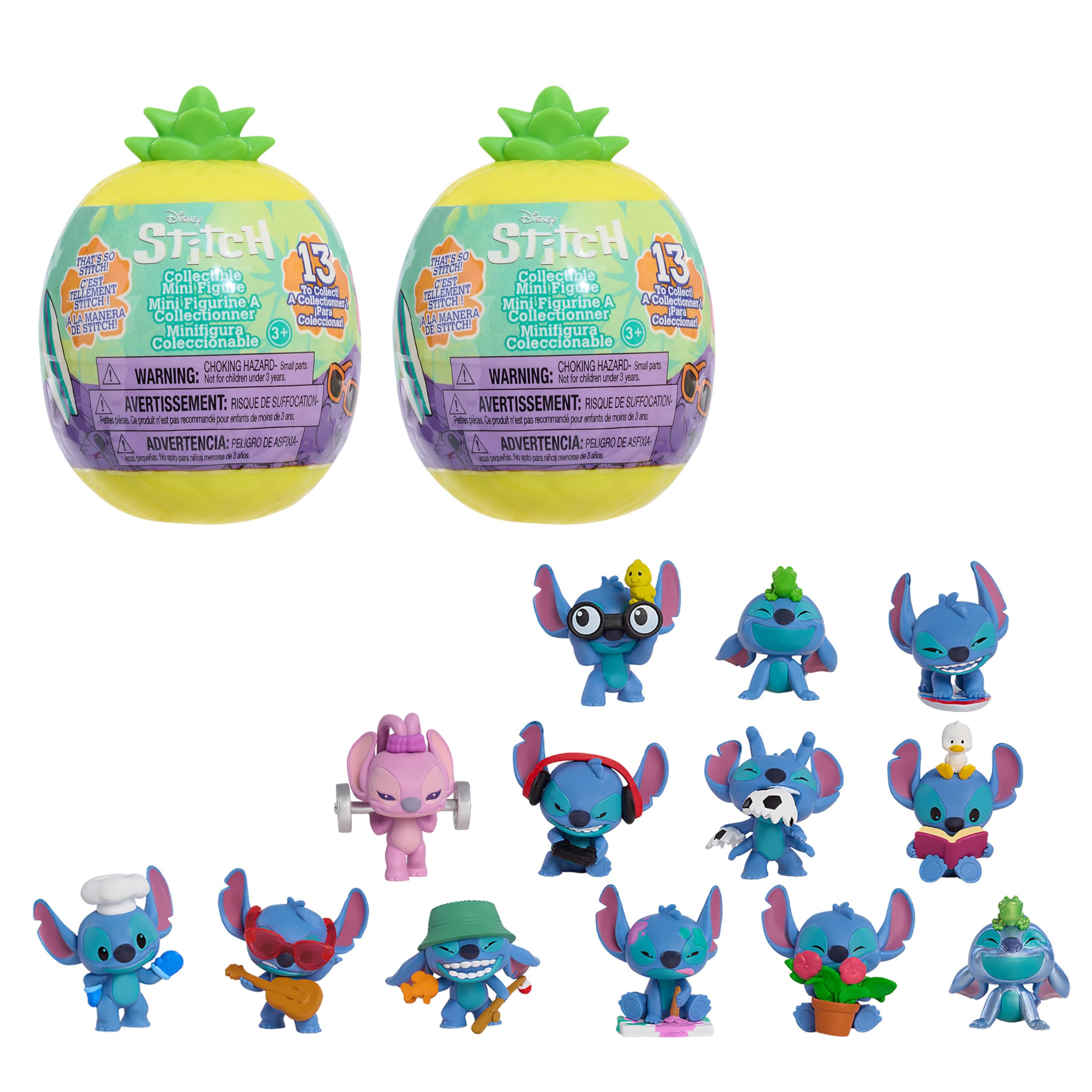 Disney Stitch That’s So Stitch Collectible Figures, 2 Inch Surprise Figures, 13 to Collect, Kids Toys for Ages 3 Up by Just Play