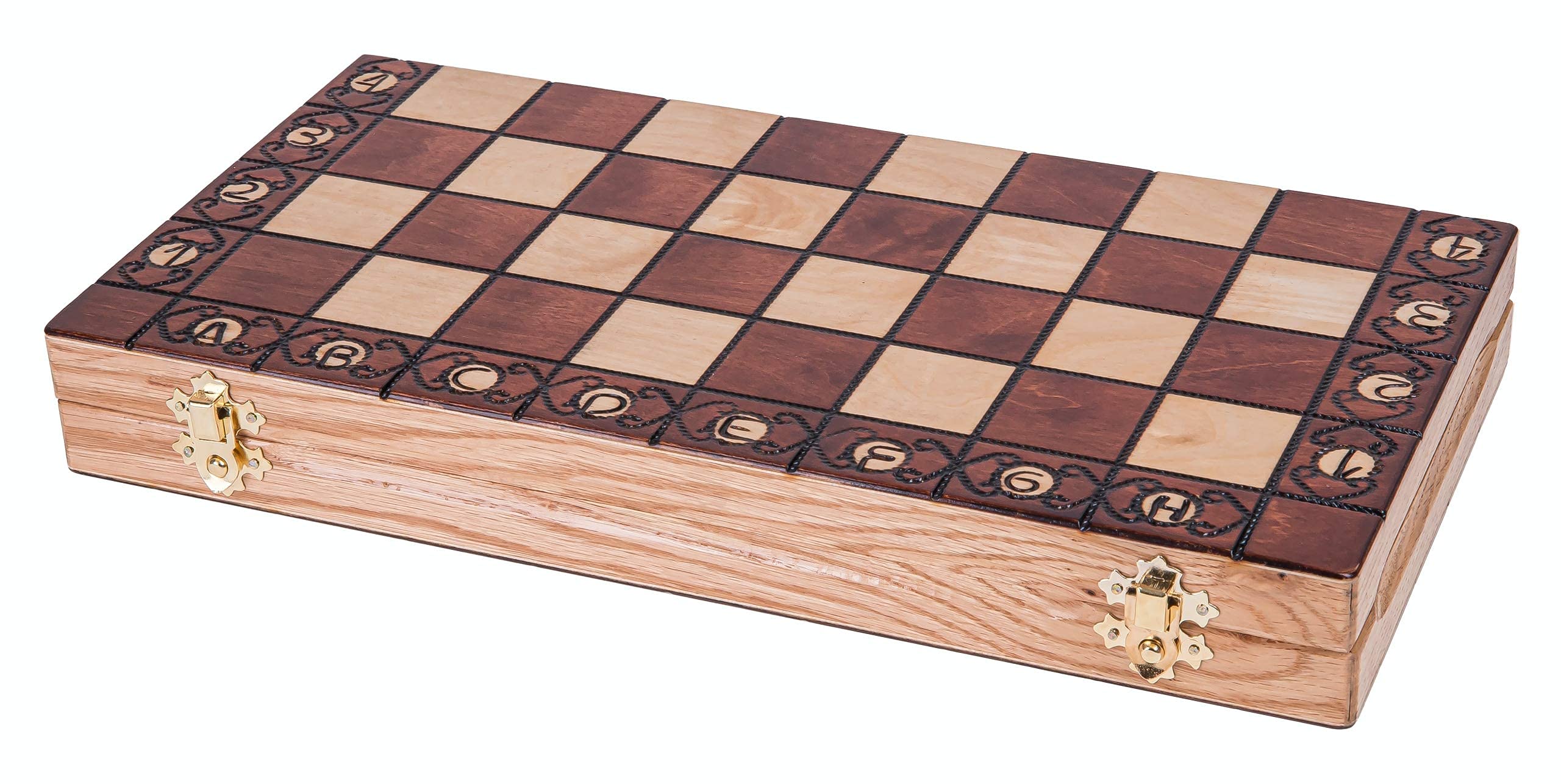 SQUARE - Scacchi in legno - AMBASCIATORE Mini - 35 x 35 cm - Scacchiera & Pezzi degli scacchi in legno