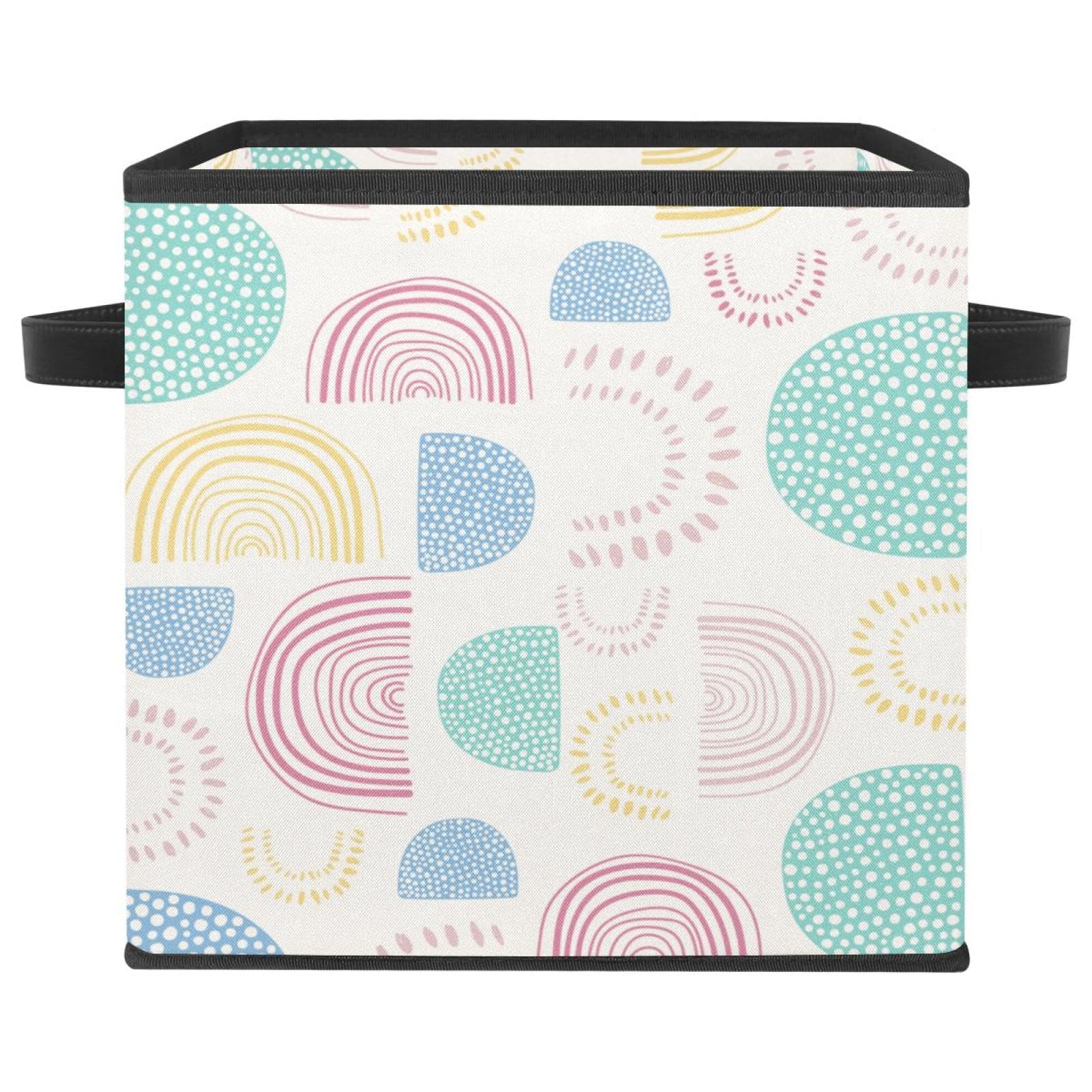 Boîte de rangement pliable fleurie pour embellir les étagères de la chambre d'enfant