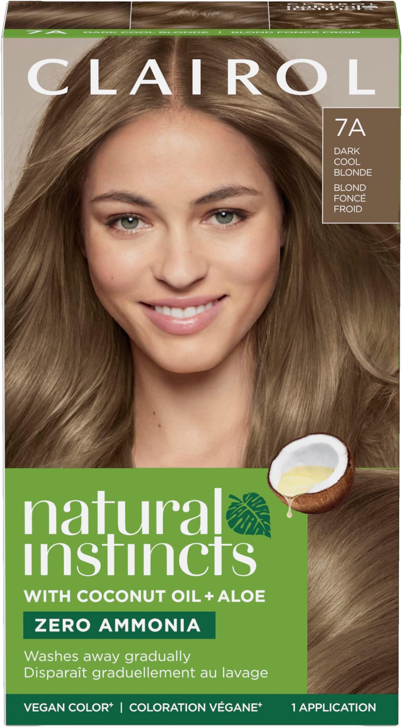 Natural Instincts Demi-Permanent Hair Dye, 7A Dark Cool Blonde Hair Colour, Pack of 1