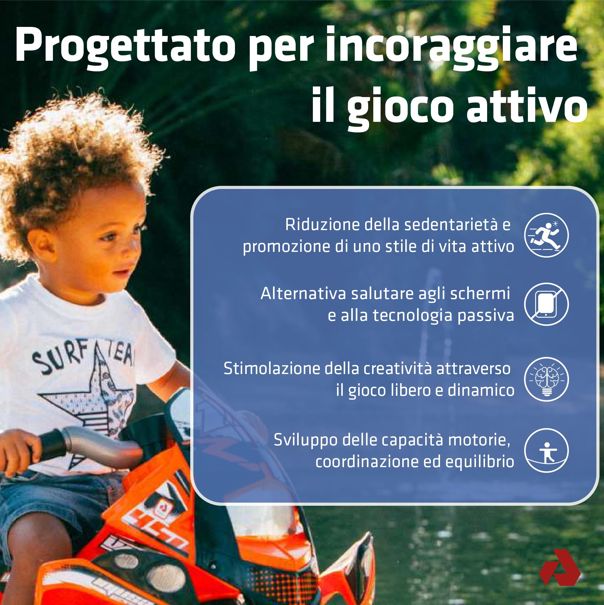 INJUSA - Quad Elettrico The Beast Spidey per Bambini 2-4 Anni, Batteria 12V, Pedale Acceleratore, Freno Elettrico, Retromarcia, Ruote Larghe in Plastica, Velocità 5-6 km/h, Blu