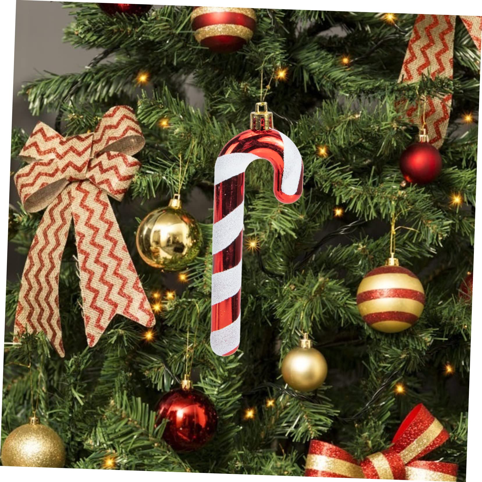 Cabilock 30 Piezas decoración del árbol de Navidad Adornos de árbol de bastón de Suministros de Navidad Colgantes navideños Christmas Tree Colgante Rojo de Navidad Colgantes Rojos