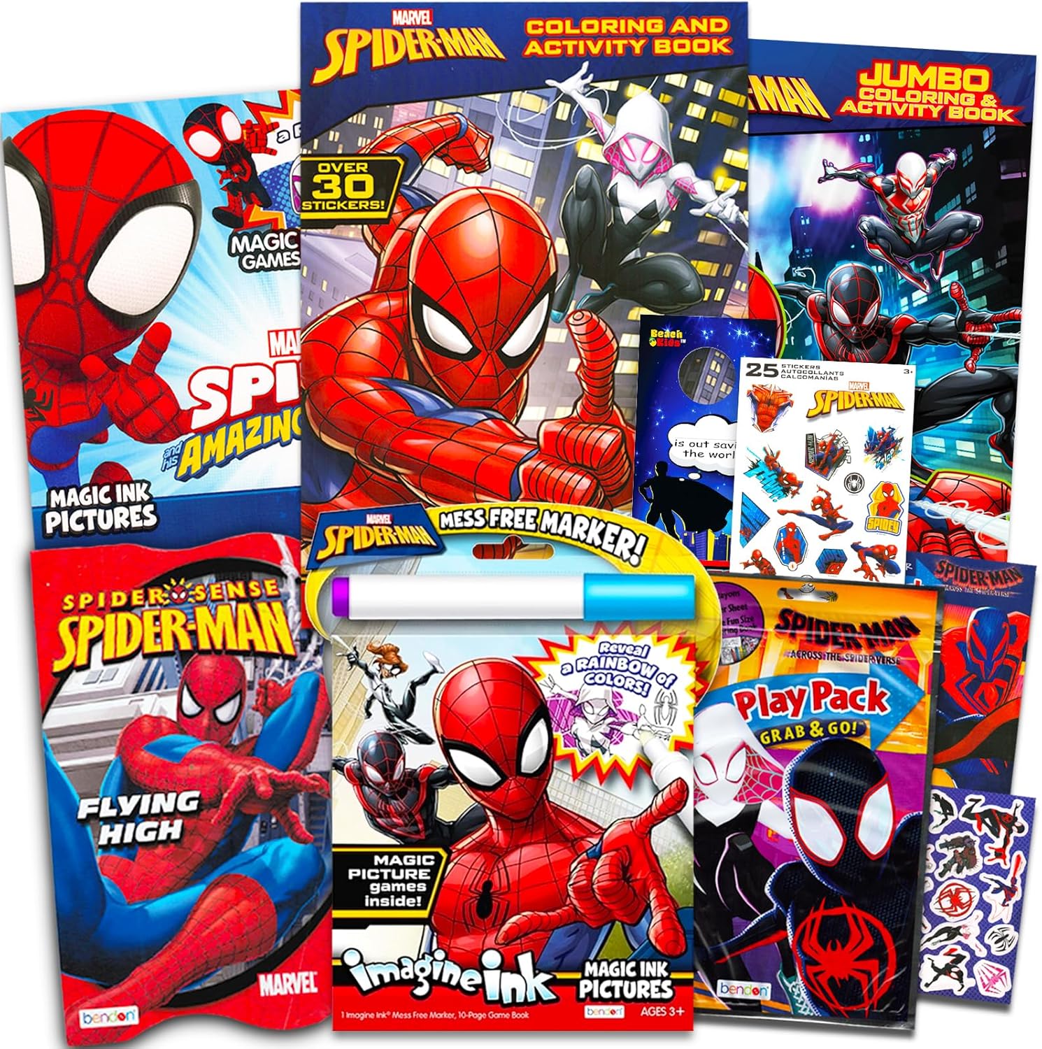 Amazon.com: Marvel Spiderman Coloring Books Bulk for Kids - Spiderman ...
