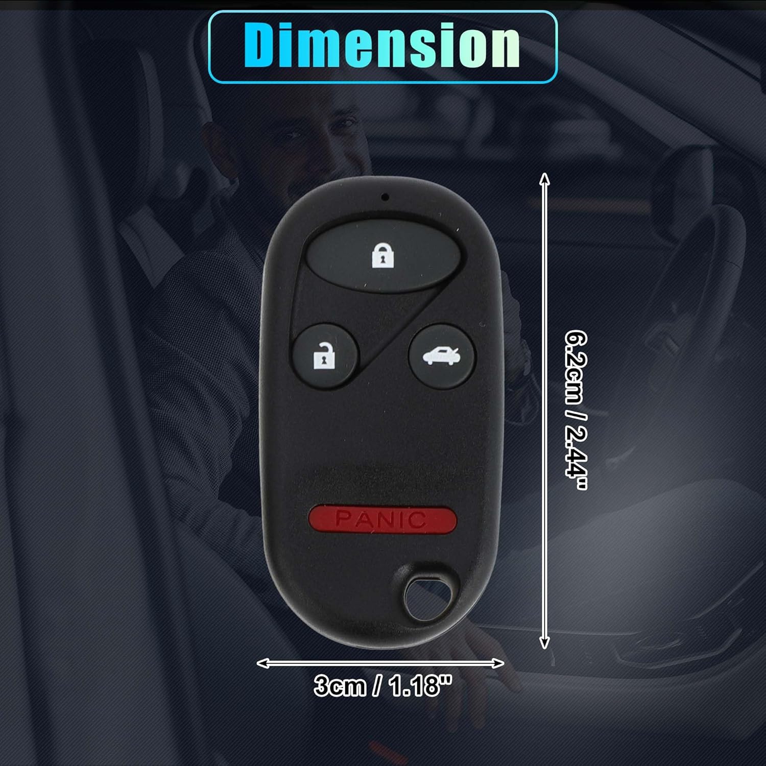 X AUTOHAUX 2 Set 315MHz KOBUTAH2T Keyless Entry Remote Ignition Transponder Key Fob for Honda Accord 1998-2002 for Acura TL 1999-2003 13 Chip 4 Buttons 2pcs