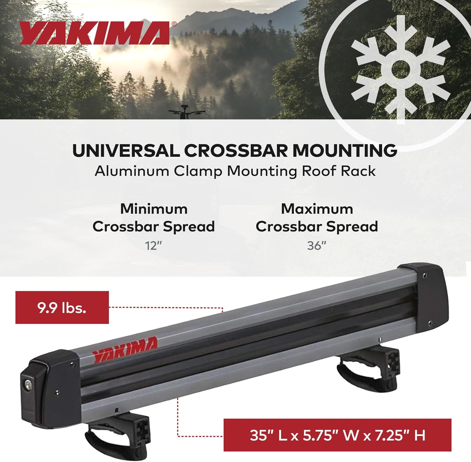 YAKIMA, FreshTrack Ski & Snowboard Mount, Fits Most Roof Racks - Image 2