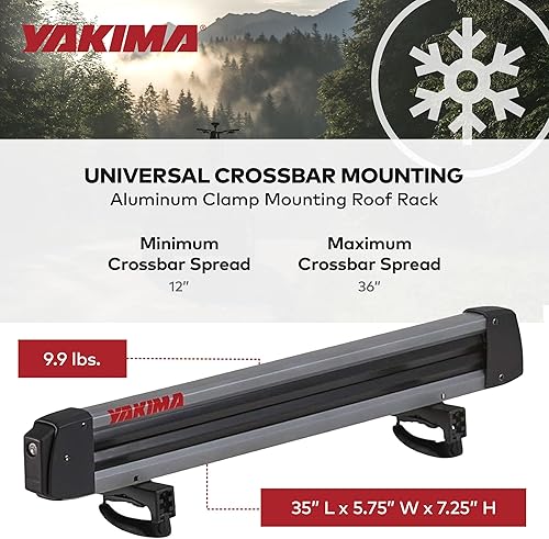 Miniatura 2 de YAKIMA, FreshTrack - Soporte de esquí y snowboard, se adapta a la mayoría de portaequipajes