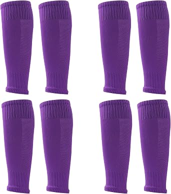 2/4/12 Pairs Pro Soccer Leg Sleeves Socks, Scrunch Leg Sleeve, Compression for Calf