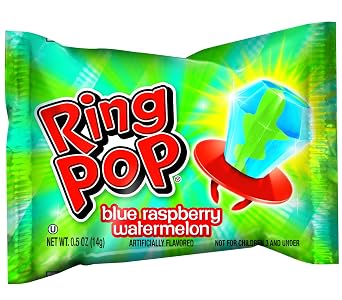 Bazooka Twisted Ring Pop, 0.50 Ounce (Pack of 24)