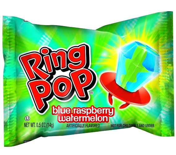 Bazooka Twisted Ring Pop, 0.50 Ounce (Pack of 24)