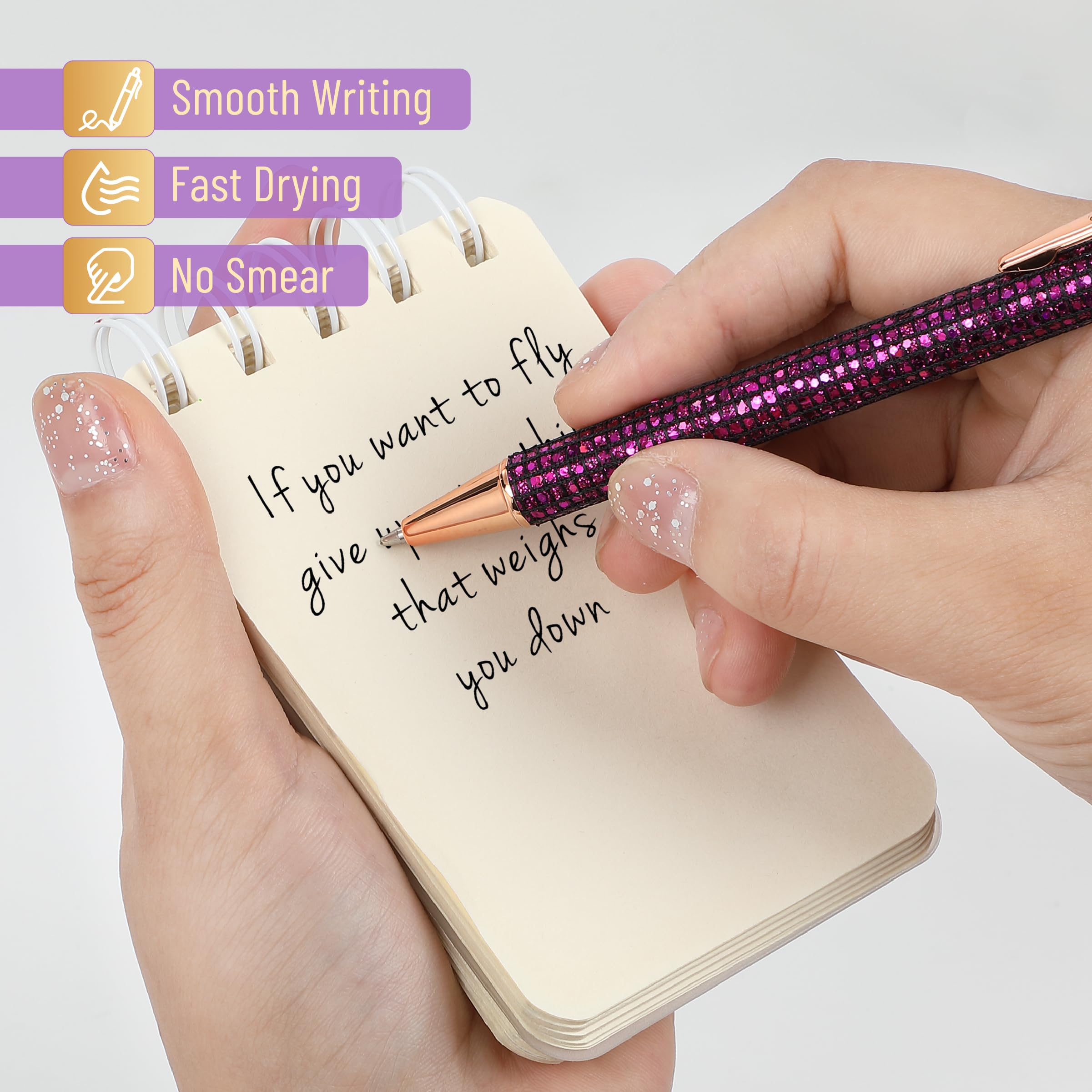 Mr Pen- Fancy Pens for Women 7 Black Ink Ballpoint Pens with 10 Refills 1 0mm Elegant in — view 5