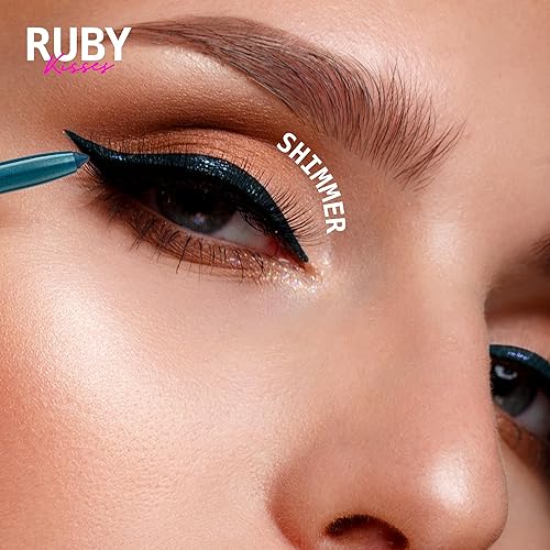 Miniatura 5 de Ruby Kisses Delineador de ojos impermeable 24HR Eye Define (1 unidad, azul verde azulado intenso)