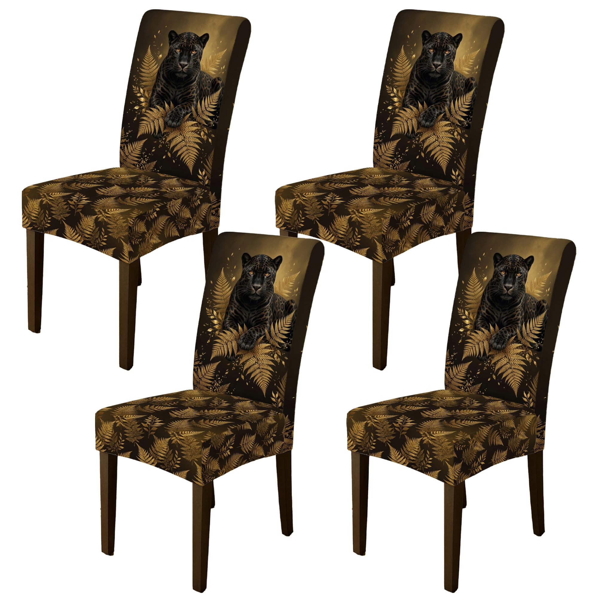 Housses de chaise de salle à manger en tissu premium sans élasthanne