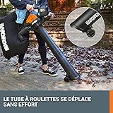 WORX Aspirateur-Souffleur sans Fil Brushless 40V WG583E.9, 2 en 1, Vitesse de 335km/h, 2 Modes de Vitesses pour Plus d'efficacité, avec Harnais et Sac, livré sans Batterie ni Chargeur - 8