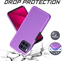 Vista 3 de Ailiber Funda para TMobile Revvl 7 Pro 5G, con protector de pantalla, doble capa de protección a prueba de golpes, parachoques de silicona