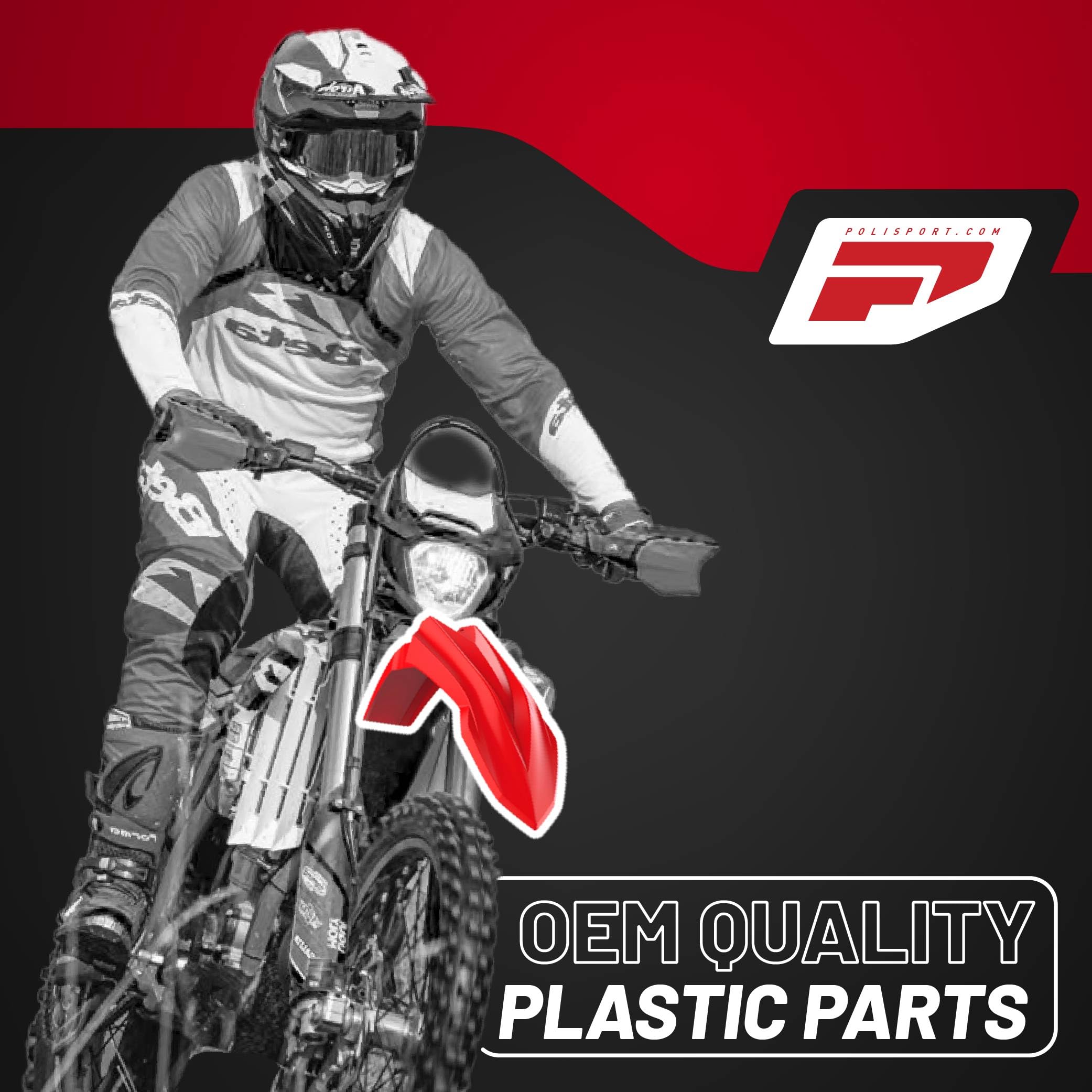 POLISPORT 91059 - Kit de Réplicas Plásticas Enduro de Polisport para los que buscan la calidad OEM para motocicletas BETA en color rojo/blanco