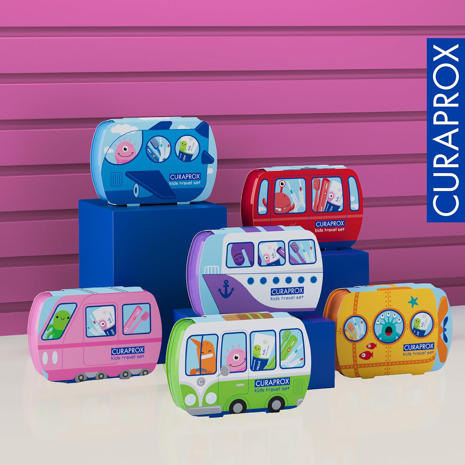 Curaprox Travel Set kids pink