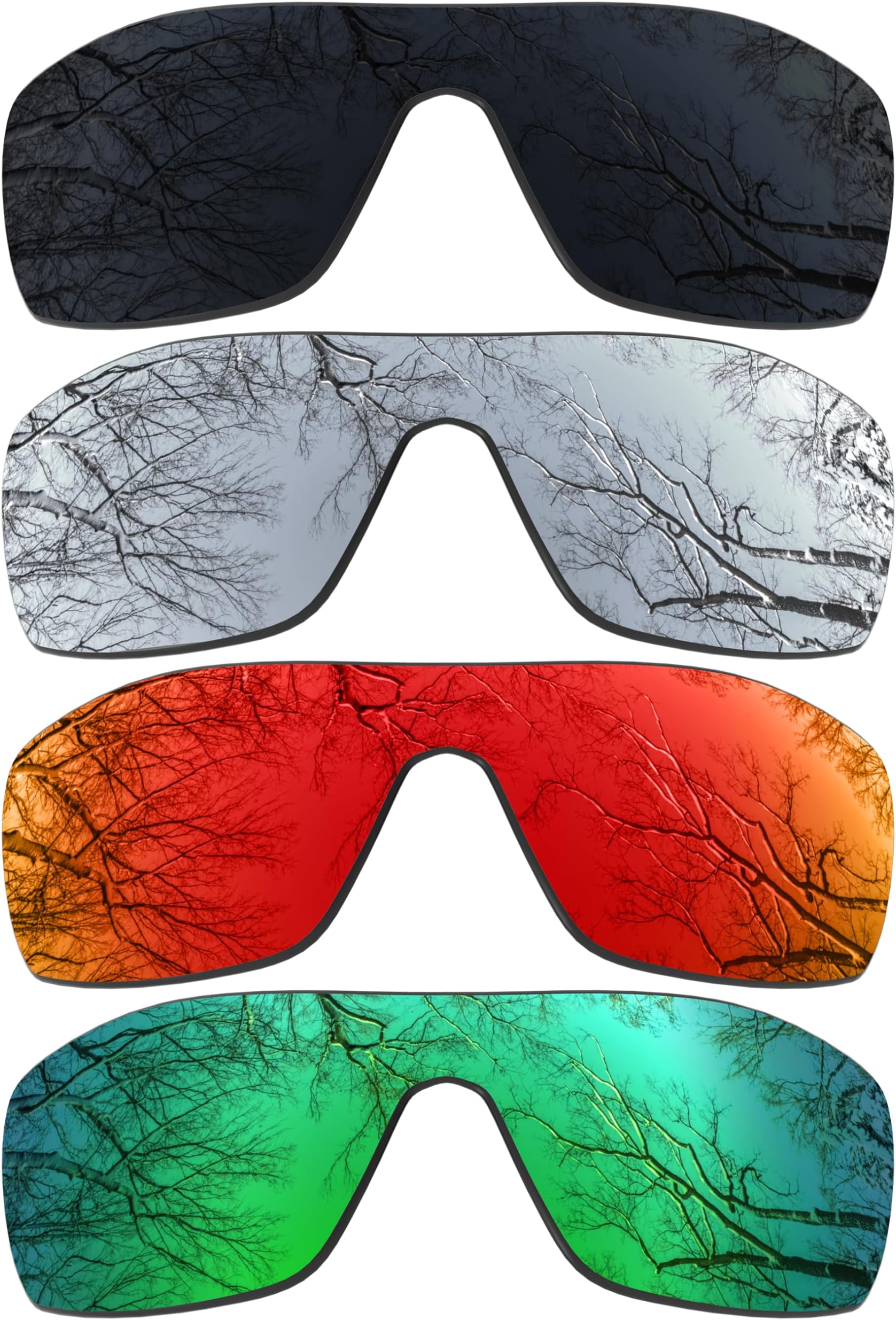 Set of 4 Polarized Replacement Lenses for Oakley Turbine Rotor OO9307 Pack-BSFE2