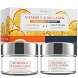 Vitamin C & Collagen Day & Night Face Moisturizer Cream - Dermatologist Tested&comma; Brightening&comma; Anti-Aging&comma; Clean Beauty&comma; Cruelty-Free Korean Skincare for All Skin Types - 1&period;69 oz &lpar;2-Pack&rpar;