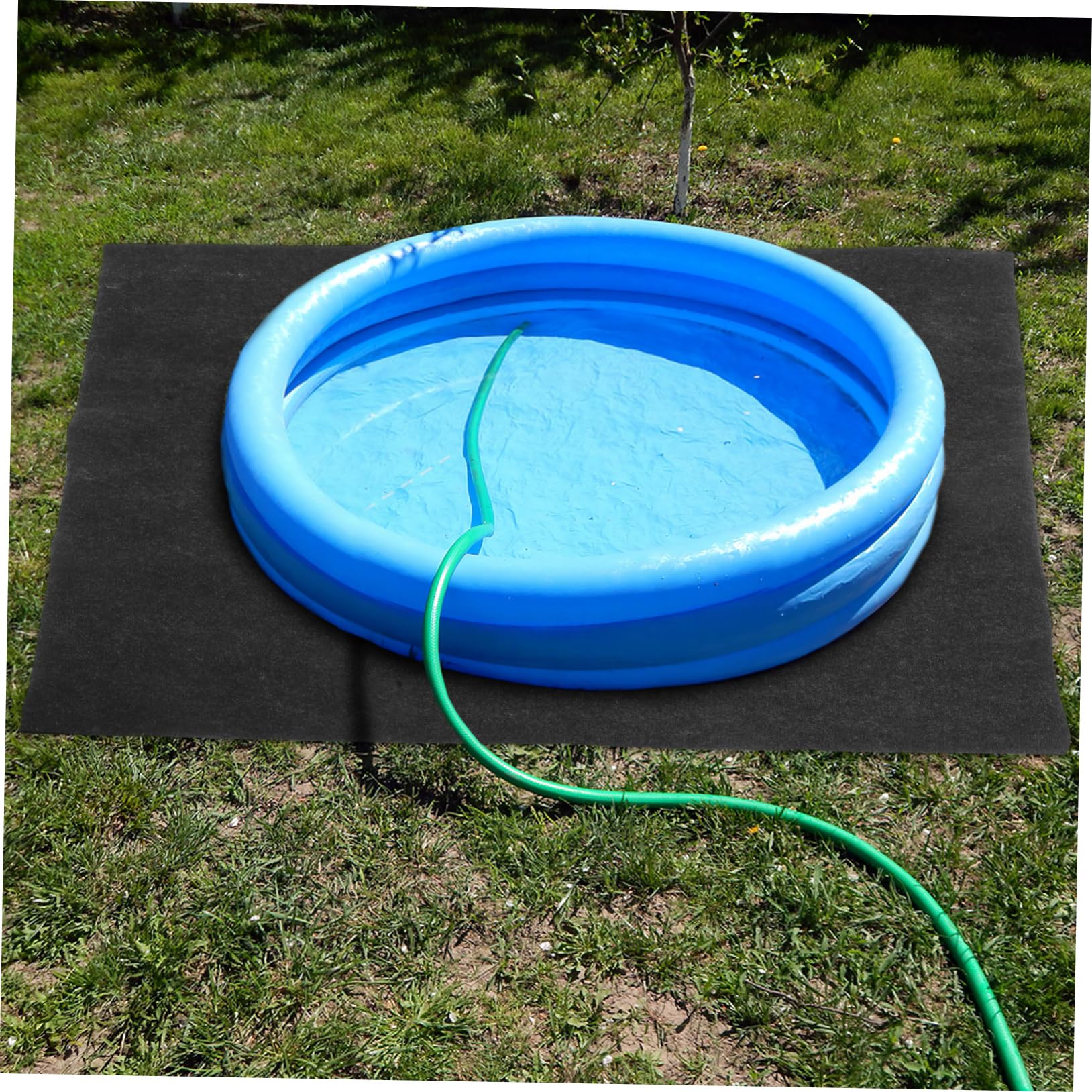 Hemobllo Tapis de Spa Gonflable Carré 1 Pièce en Feutre PE Antidérapant