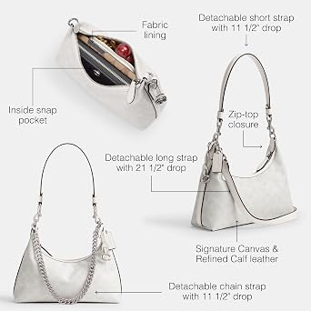 COACH Juliet Shoulder Bag 25, White Chalk , One Size