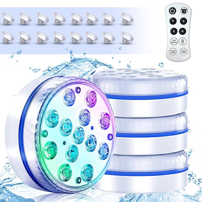 Buy SUPCHON 2022 Newest Submersible Led Pool Lights 4 Pack, Underwater