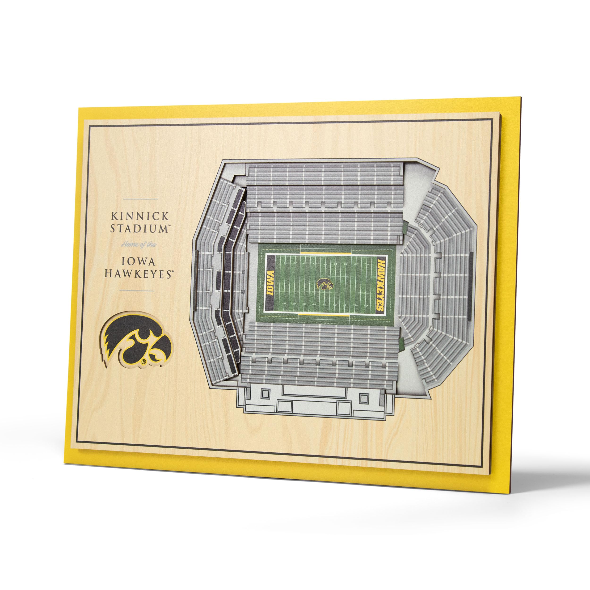 YouTheFan NCAA Iowa Hawkeyes 5-lagiges StadionView 3D-Wandkunst – Kinnick-Stadion