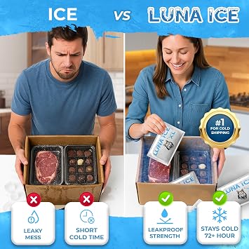 Dry Ice Packs for Shipping XL - Long Lasting ice Packs - 24+ Hour Freeze Power - BPA Free - 6 Pack Bulk 3 lb Hielo Seco - Reusable Gel Bricks for Food