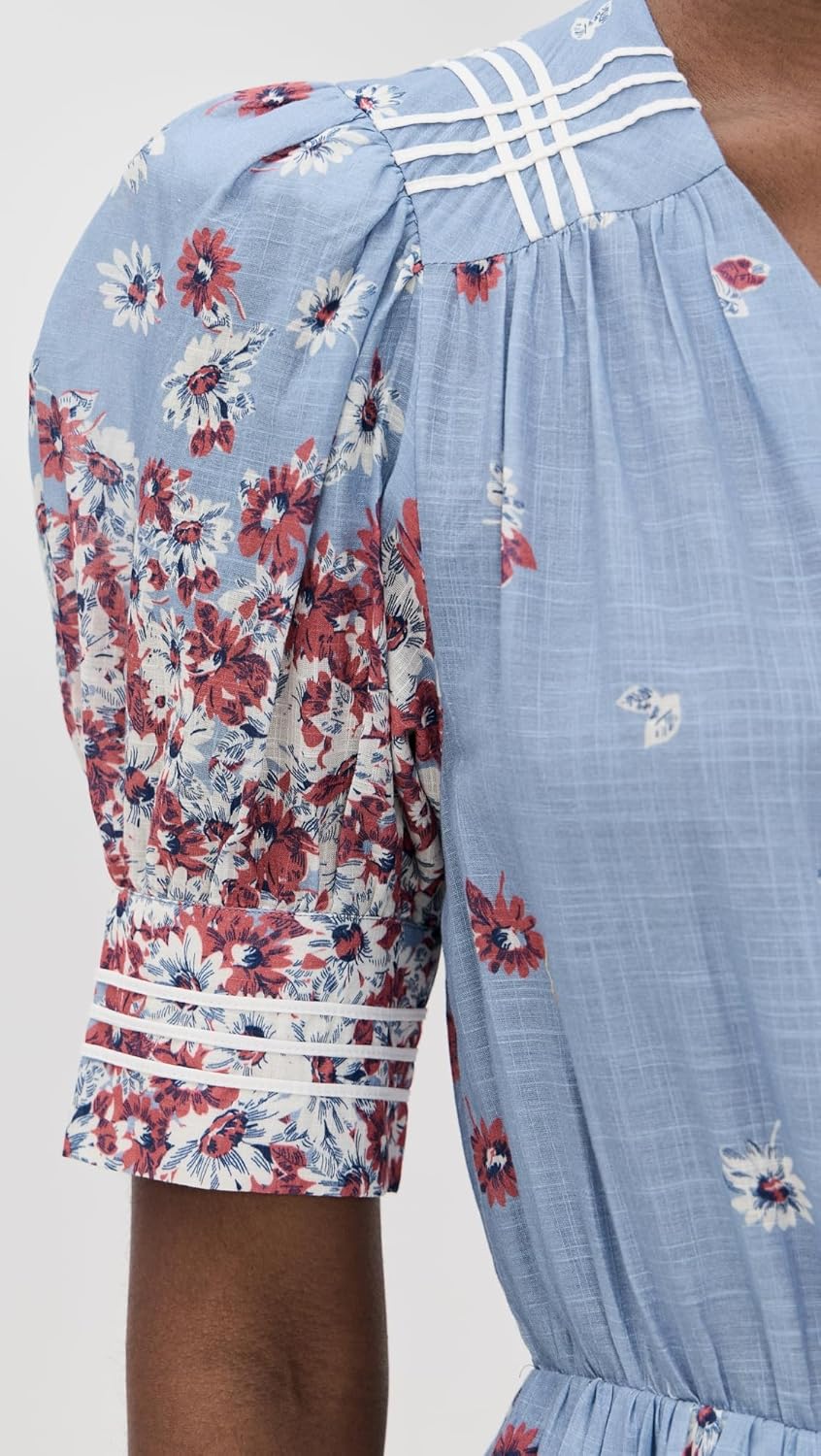 Sea Women's Whitney Print Puff Mini Dress - Image 6