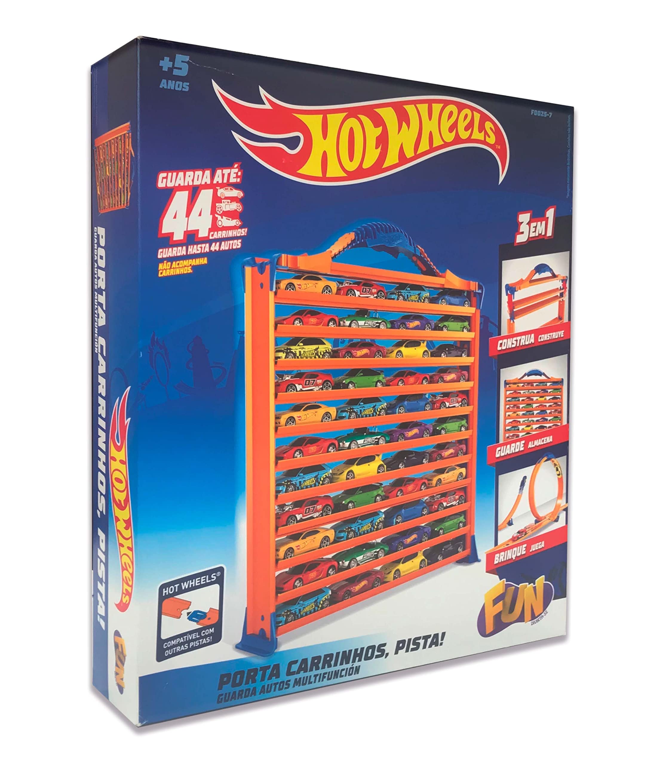 Cefa Toys - MALETIN Porte-Voiture Hot Wheels 3 en 1 (04621).Capacité pour 44 Voitures.