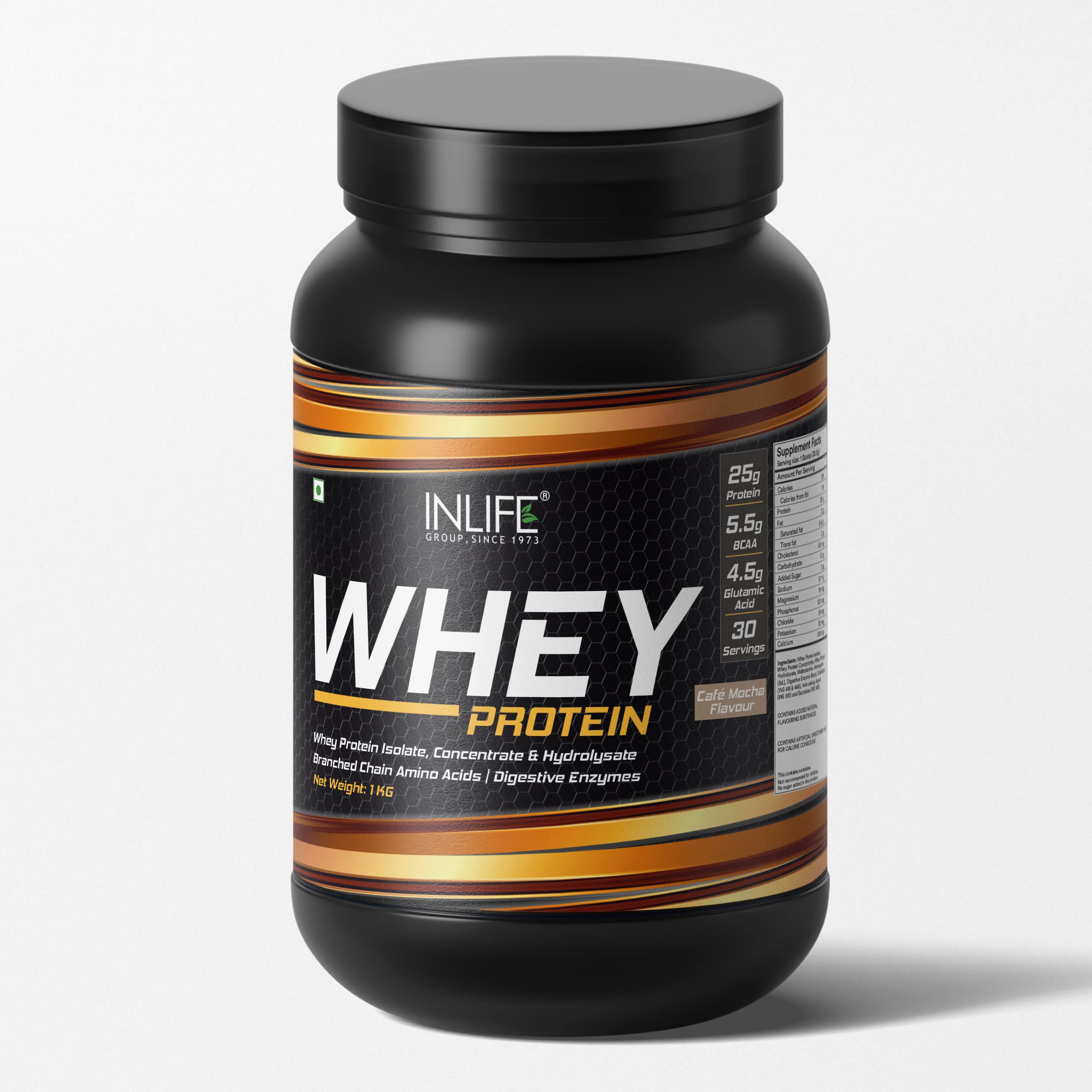 INLIFE Whey Protein Powder, Blend of Isolate Concentrate Hydrolysate Powder, Sports Nutrition Workout Drink, Muscle Food, Body Building Supplement for Men Women (Cafe Mocha, 1kg) (B0C39WXDZD) Amazon Price History, Amazon Price Tracker