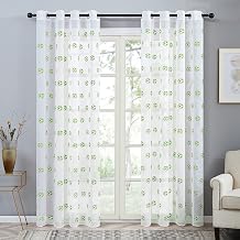 2 Sets of Children's Bedroom Football Window Screens in the Living Room and Bedroom, Green, L100 * H130cm