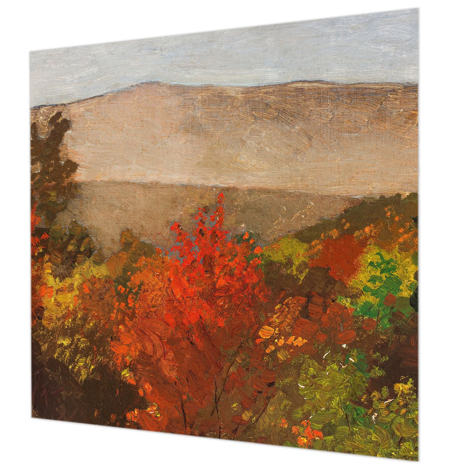 Papier peint salon forêt d'automne pour une décoration intérieure chaleureuse