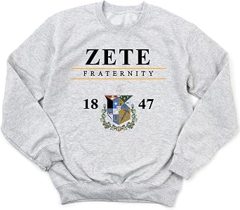 Zeta Psi Sweatshirt - Zete Iconic Crest Fraternity Crewneck Sweatshirt
